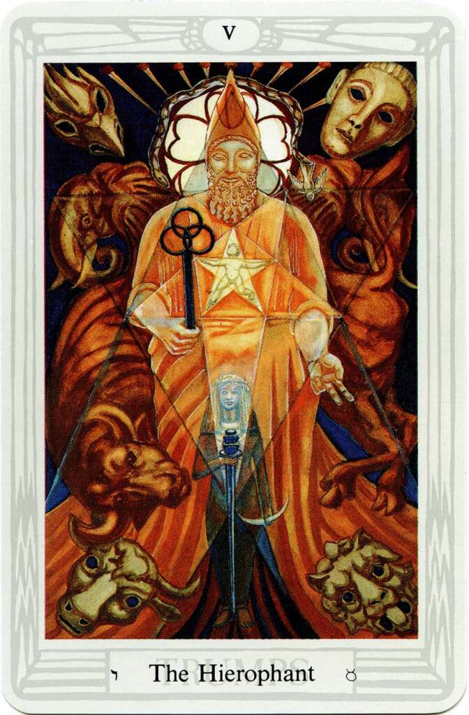 Tarot Atu V - The Hierophant - Crowley / Frieda-Harris