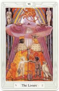 Tarot Atu VI - The Lovers - Crowley / Frieda-Harris | The 'solve' of 'solve et coagula' in Alchemy